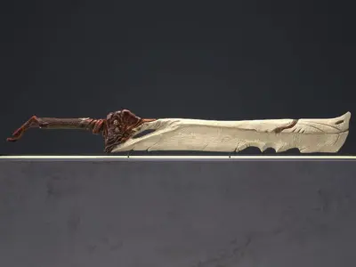 Bone Sword - Game Ready Low-poly 3D model
