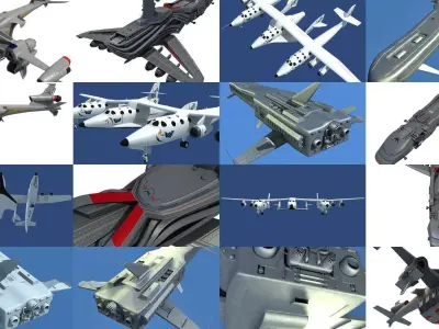 SciFi SpaceShips 3D Models 3D Model Pack