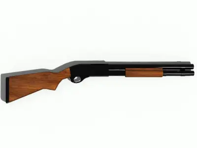 remington 870 Low-poly 3D model