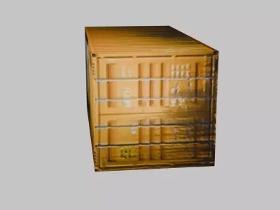 Industrial Cargo Container Low-poly 3D model