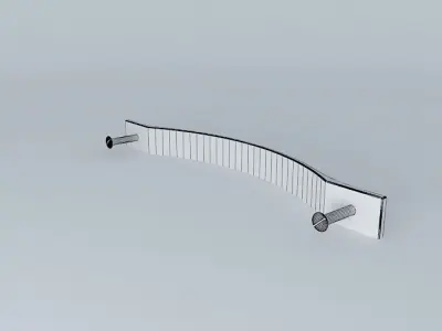 handle curved wall shelf Free 3D model