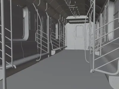 Subway Car Interior HDR 3D model
