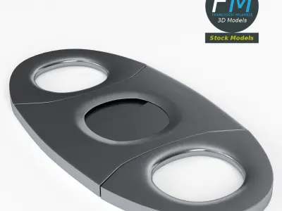 Guillotine cigar cutter 3D model