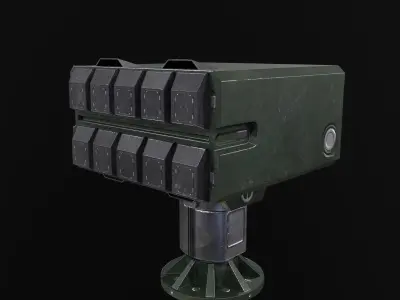 Missile Turret Game-Ready PBR Low-poly 3D model