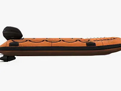 Inflatable Boat  Low-poly 3D model