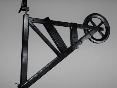 Crane Piece Low Poly Game Ready  Low-poly 3D model