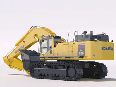 Mining Excavator Komatsu PC800 3D model