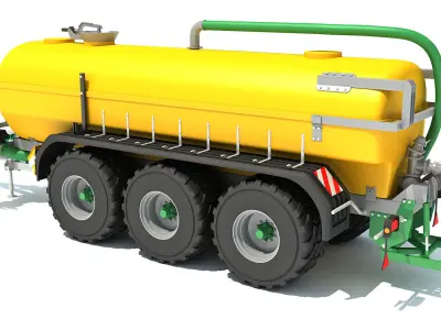 Farm Trailer V2 3D model