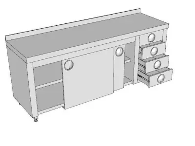 cupboard with drawers 3D model