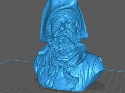 Pirate bust 3D print model