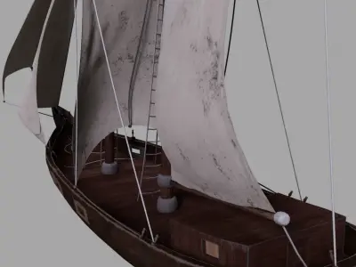Sailing Ship  Low-poly 3D model
