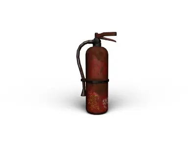 Rusted Fire Extinguisher Low-poly 3D model