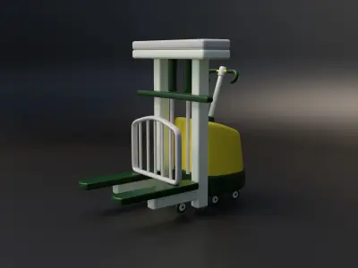 Low poly Forklift Truck 3D Model Low-poly 3D model