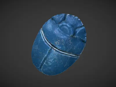 Scarab amulet Low-poly 3D model