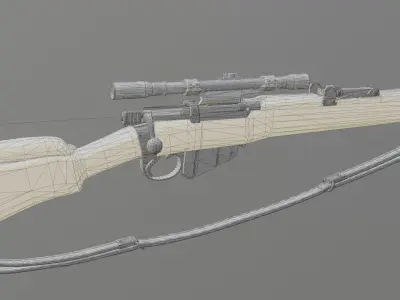 LeeEnfield Rifle SMLE Low-poly 3D model