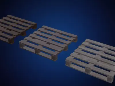 Wood Pallet Low-poly 3D model purchase