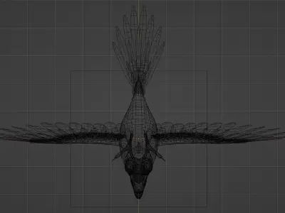 Blue Macaw 3D model buy