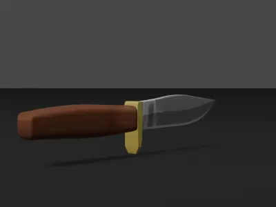 Combat Knife 3D model 4