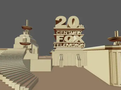 20th century fox logo 3D model