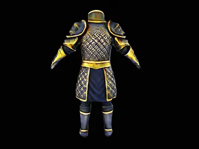 golden armor 3D model purchase
