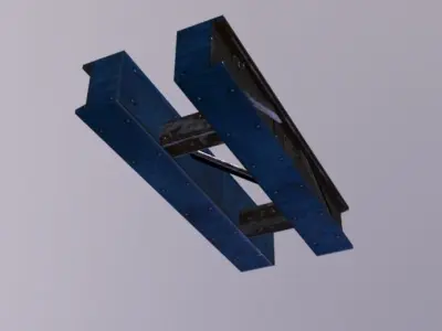 Crane Platform B Low-poly 3D model