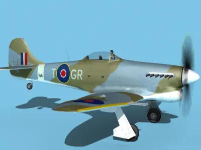 Hawker Hawker Tempest MK1 V02 3D model