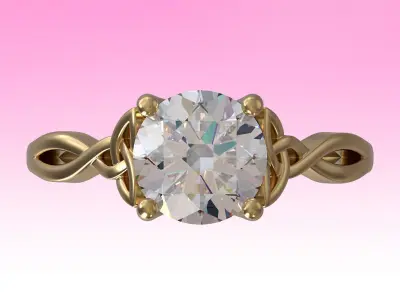 Ring Celtic Love Knots 3D print model