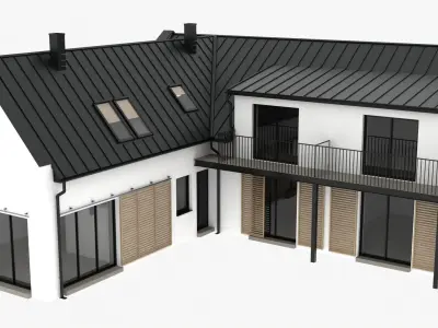 Apartment building Free low-poly 3D model