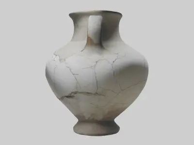Cracked Antique Vase Model Low-poly 3D model
