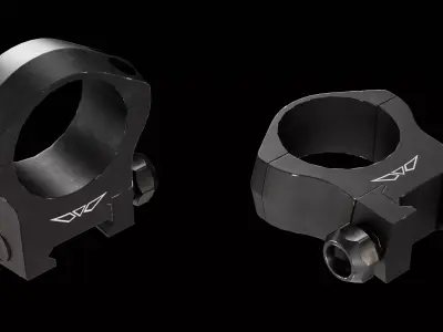 Warne Mountain Tactical 34mm Scope Rings Low-poly 3D model