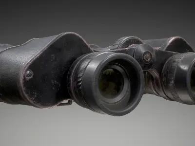 Binoculars Low-poly 3D model 3