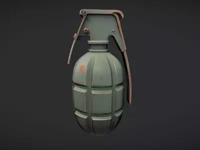 military-style hand grenade 3D model purchase