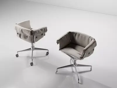 Industrial style office chair 3D model