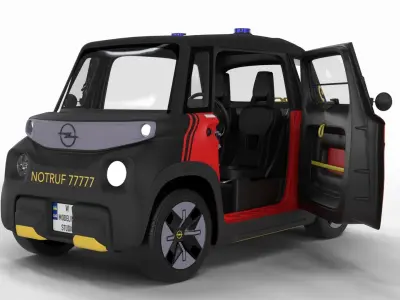 Opel Rock-e 2020  Fire  Service HQ interior 3D model