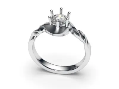 solitaire with ring sizes  8 part S95 3D print model