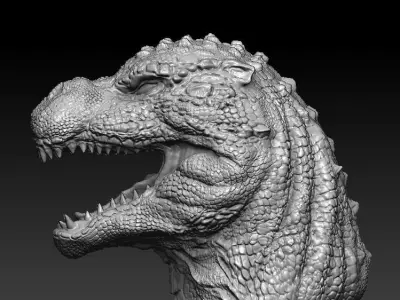 Stan Godzilla Head bust 3D model