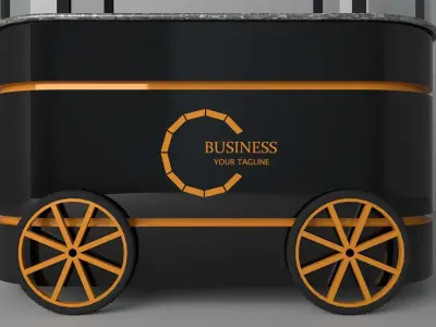 Push Cart on Wheels 3D model