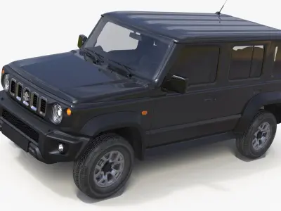 Black SUV Suzuki Jimny 2025 3D model