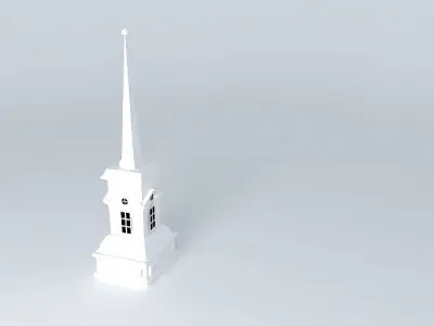 Tower 2 church steeple Free 3D model