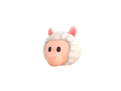 Prop223 Alpaca Head 3D model