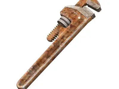 Pipe Wrench 3D model 2