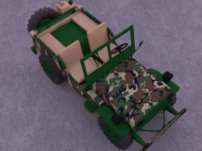 Army Jeep 3D model purchase