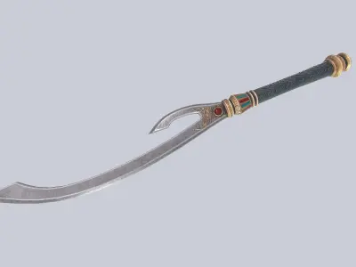 Anubis blade Low-poly 3D model