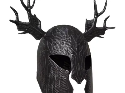 Deer Helmet 3D model