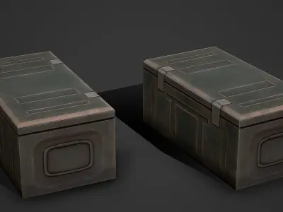 Ammo Crate 03 Low Poly Mobile Ready Low-poly 3D model