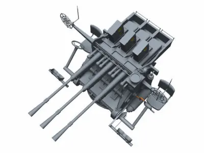 Type96 25mm 3 machinegun 3D model