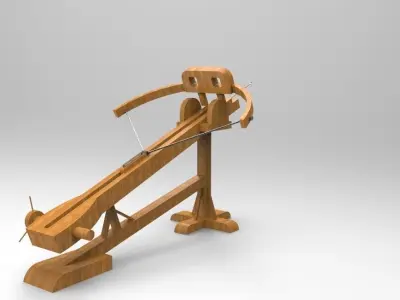 Ballista wooden structure Free 3D model