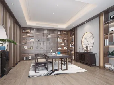 office room 3D model 4