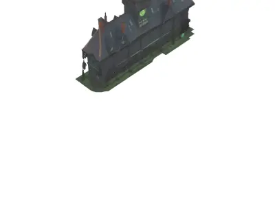 Haunted Mansion Low-poly 3D model