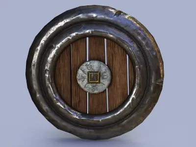 Dwarf shield Low-poly 3D model purchase